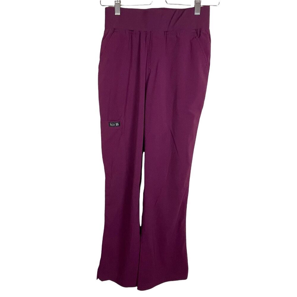 Koi Basics Maroon Scrub‎ Pants Petites XS – Medical Uniform w/ Pockets